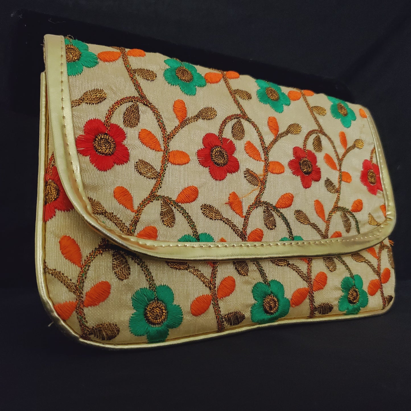 Multi Color Embroidered Evening Bag
