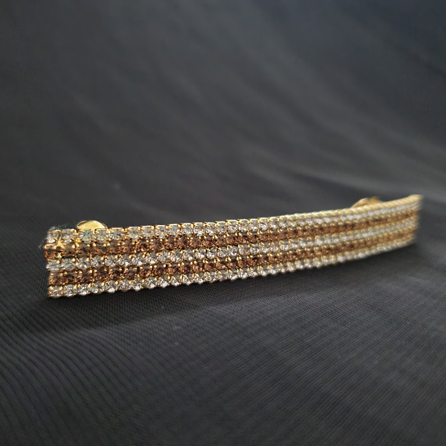 Gold Metal with Crystals Hair Piece